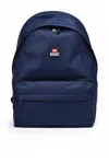 Diesel Blue Polyamide Polyester Backpack In Black