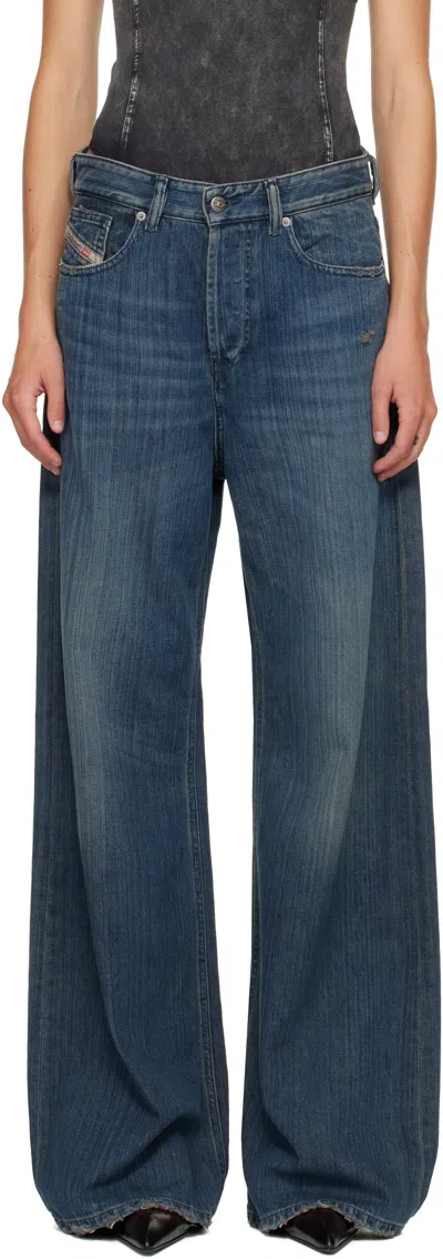 Diesel Blue Relaxed 1996 D-sire Jeans In Black