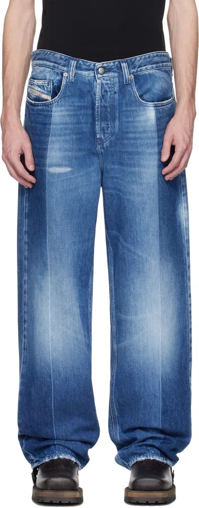 DIESEL BLUE RELAXED 2001 D-MACRO 09L48 JEANS