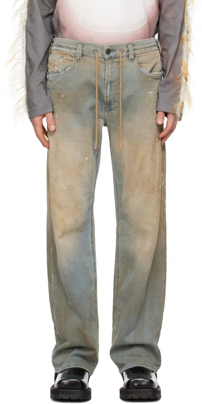 Diesel Blue Relaxed D-reel Denim Joggjeans 068ql Jeans In 1