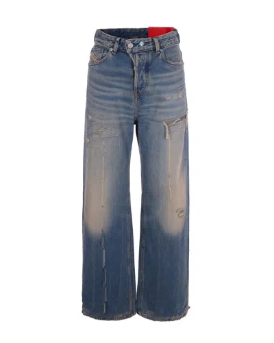 Diesel High-waisted Denim Jeans In Blue