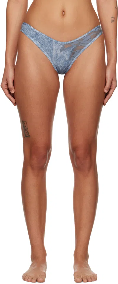 Diesel Blue Savage X Fenty Edition C-lace Thong In 99f