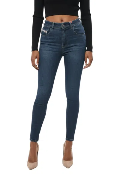 Diesel Blue Skinny High Rise Jeans
