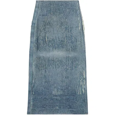 DIESEL DIESEL BLUE SKIRTS - STRAIGHT SKIRTS WOMEN