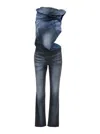 Diesel Black Sleeveless Jumpsuit With Cut-out On The Back In Cotton Blend And Tech Fabric Woman