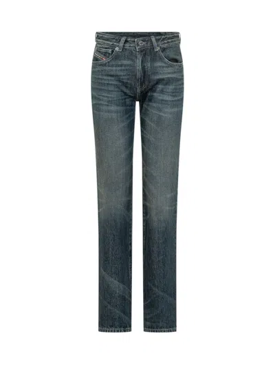 Diesel Blue Straight Mid Rise Jeans