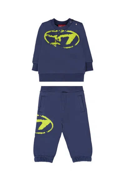 Diesel Blue Suit For Babykids With Logo