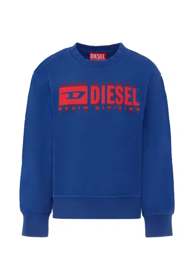 Diesel Kids' Blue Sweatshirt For Boy With Logo