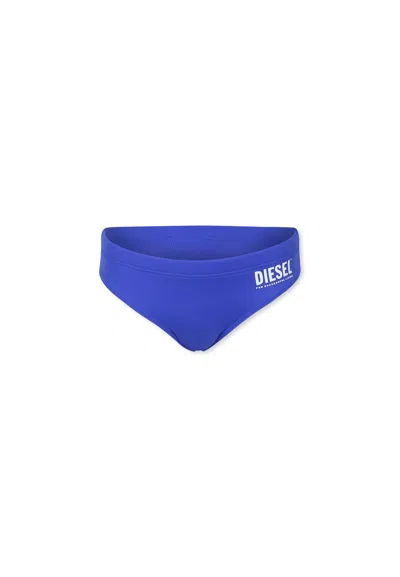Diesel Kids' Blue Swim Briefs For Boy With Logo
