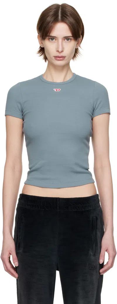 Diesel Blue T-ele-long-d T-shirt In Multicolor