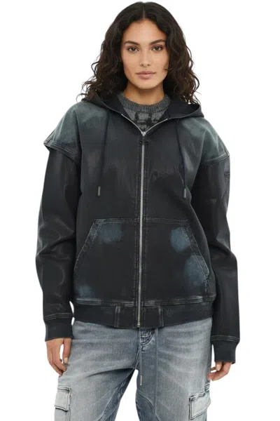 Diesel Blue Tie-dye Zipper Hoodie
