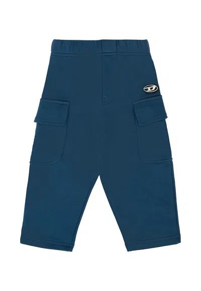 Diesel Blue Trousers For Baby Boy With Logo