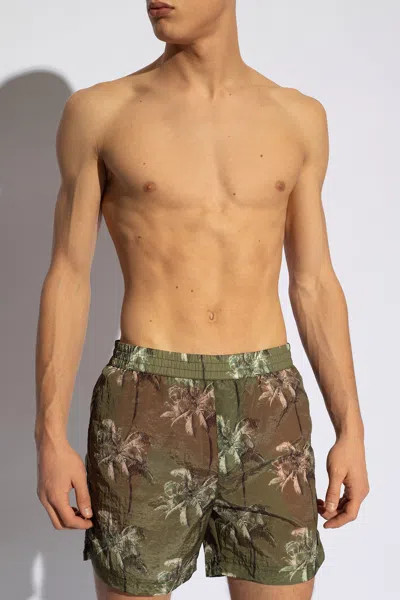 Diesel Bmbx-rio Parachute Swim Shorts In Green