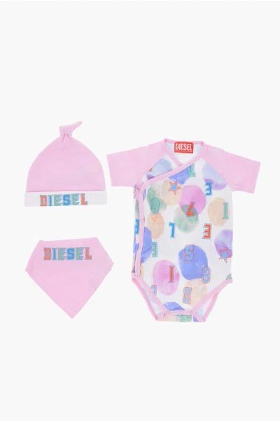 Diesel Body Beanie And Gag Set Ustinbox In Tie Dye Pattern In Pink