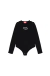 Diesel Kids' Body In Jersey Stretch Con Logo Oval D In Black