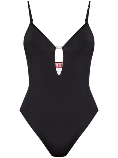 Diesel Ufby Oval D Bodysuit Woman Black