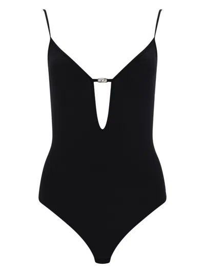 Diesel Chic Mini Jumpsuit For Women In Black