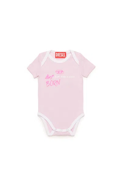 Diesel Babies' Bodysuit With Born For Success Graphics In Pink