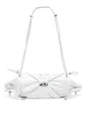 Diesel Women Scrunch Leather Shoulder Bag In White