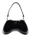 Diesel 'play' Black Shoulder Bag With Oval D Logo Detail On The Front In Ecoleather Woman In Black