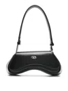 Diesel 'play' Black Shoulder Bag With Oval D Logo Detail On The Front In Ecoleather Woman In Black