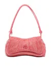 Diesel Play-clutch In Coloured Hairy Leather In Pink