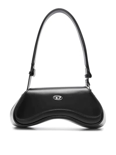 Diesel Leather Bag In Negro