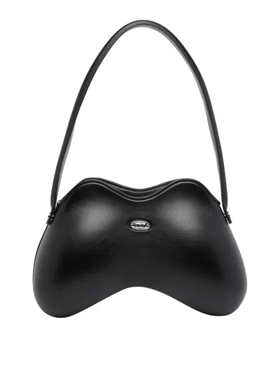 DIESEL BLACK DOUBLE-D SHOULDER BAG