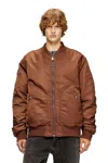 Diesel Reversible Oversize Jacket With Logo Detail In Brown