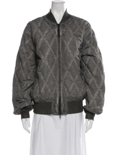 Pre-owned Diesel Bomber Jacket In Grey