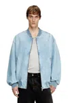 Diesel Bomber Jacket In Denim In Blu