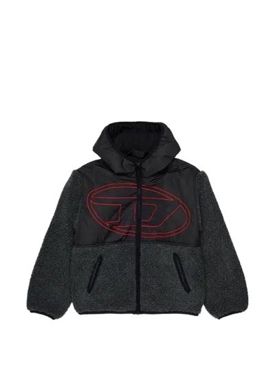 Diesel Kids' Bomber With Black Embroidery