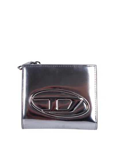 Diesel Book Wallet In Silver
