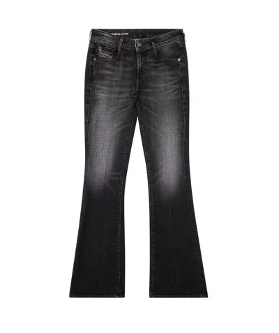 Diesel Boot Cut Jeans In Black