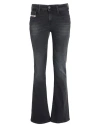 Diesel 1969 D-ebbey Flared Five Pocket Trousers In Black