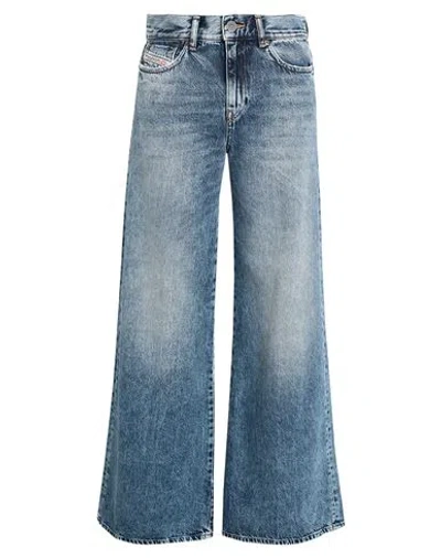 Diesel Bootcut And Flare Jeans 1978 D-akemi 09h95 Woman Jeans Blue Size 29w-32l Cotton, Lyocell
