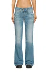 Diesel Whisper Low Waist Slim Leg Flared Jeans In Blue
