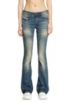Diesel Logo-patch Flared Jeans In Black