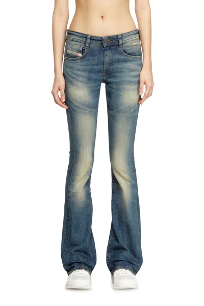 DIESEL BOOTCUT JEANS LOW WAIST 1969 D-EBBEY, MEDIUM BLUE, ZIP FLY