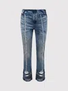 Diesel Bootcut Jeans D-ginna Blue Washed Effect
