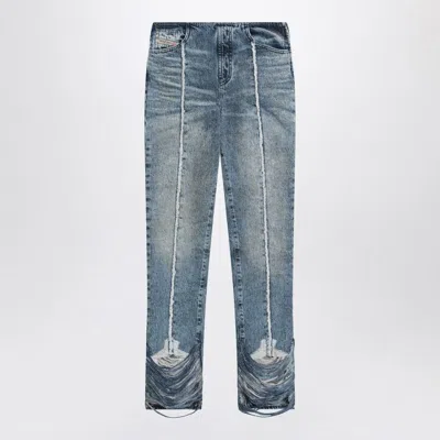 Diesel Bootcut Jeans D-ginna Blue Washed Effect