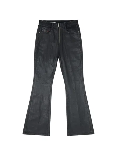 Diesel Bootcut Jeans High Waist 1973 D-partt In Black