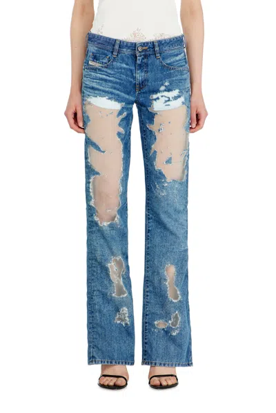 Diesel Bootcut Jeans Low Waist 1969 D-ebbey In Blue
