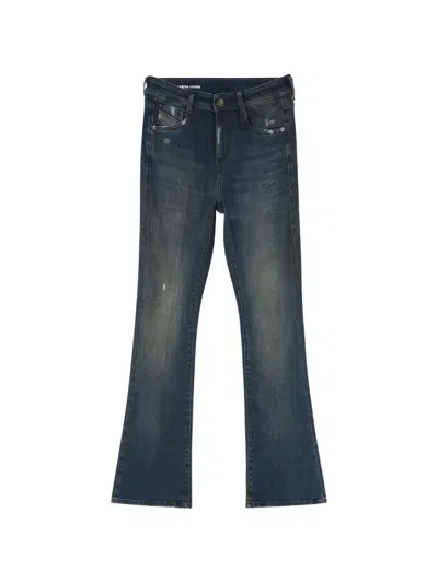 Diesel Bootcut Jeans Low Waist 1969 D-ebbey In Blue