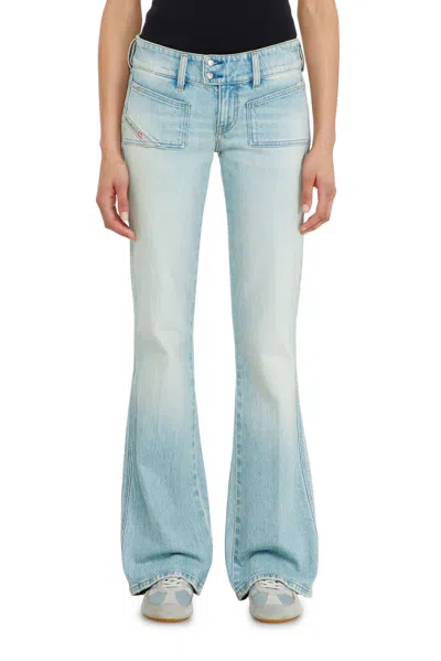 Diesel Bootcut Jeans Low Waist D-hush In Blue