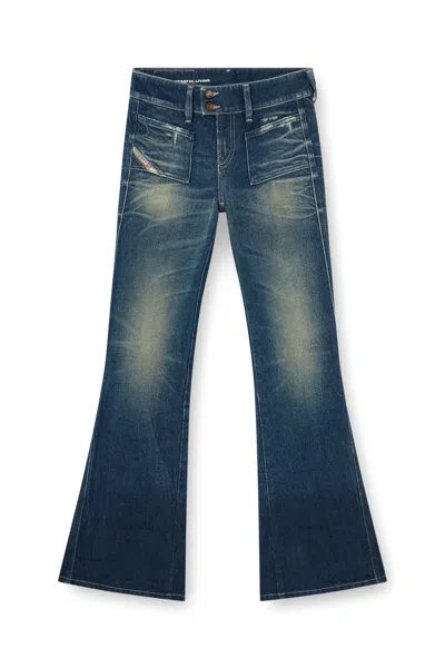 Diesel Bootcut Jeans Low Waist D-hush In Blue