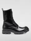 Diesel Leather Boots With Oval D Rein-forced Toe In Schwarz