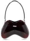 Diesel Curved Glossy Shoulder Bag Handle In Brown