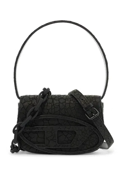 Diesel 1dr Leather Shoulder Bag In Black