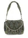 Diesel Borsa A Spalla "charm-d" Small In Green
